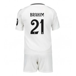 Real Madrid Brahim Diaz #21 Thuis tenue Kids 2024-25 Korte Mouw (+ Korte broeken)